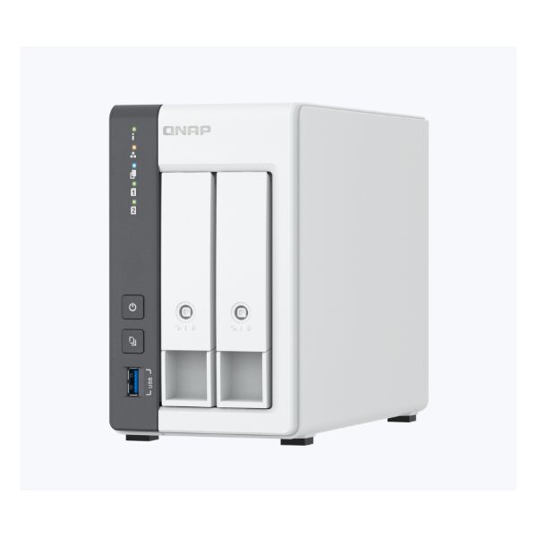Qnap nas 2 fiókos 4x2ghz, 4gb ram, 1x2500mbps, 1x1000mbps, 1xusb3...