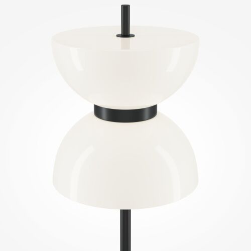 Lampadar LED Kyoto MOD178FL-L11B3K, cu intrerupator, 11W, 1300lm, lumina calda, IP20, negru+alb, Maytoni 136721003