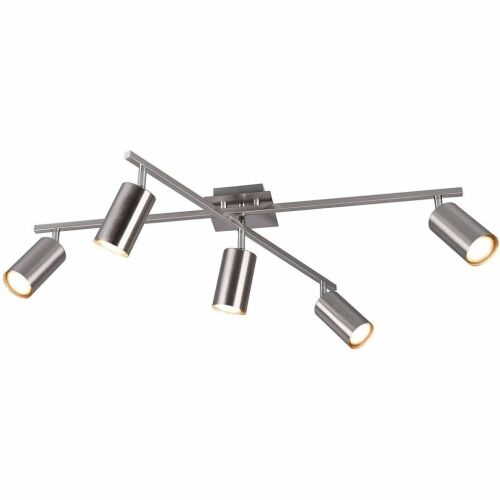 Globo Loft Deckenleuchte, 5xGU10, Nickel matt, IP20 136720976