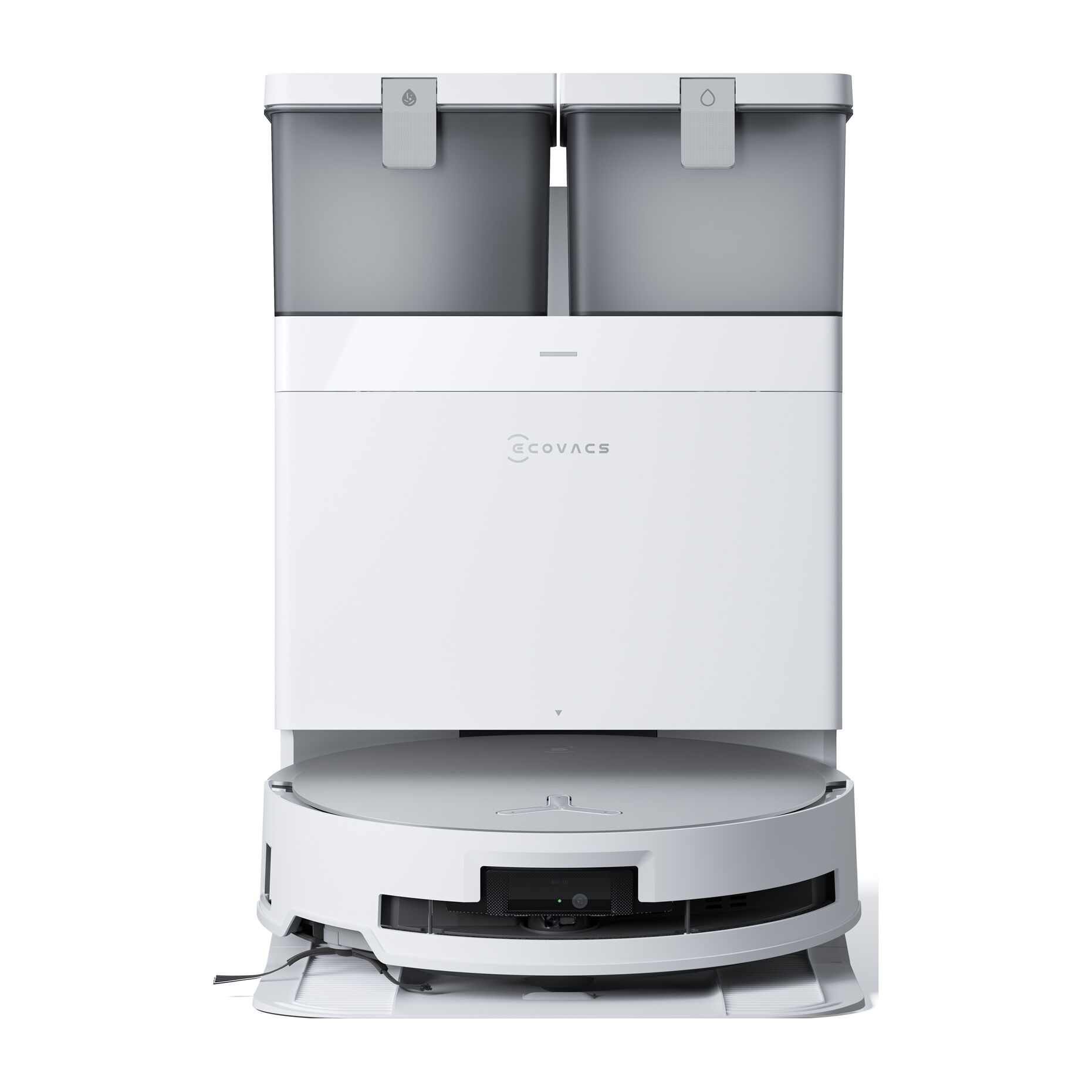 Robot de aspirare Ecovacs DEEBOT X8 OMNI, 18000Pa, baterie Li-Ion 6400mAh, capacitatea rezervorului de apa 110ml, capacitatea cosului de praf 220ml, capacitate rezervor statie pentru apa murd