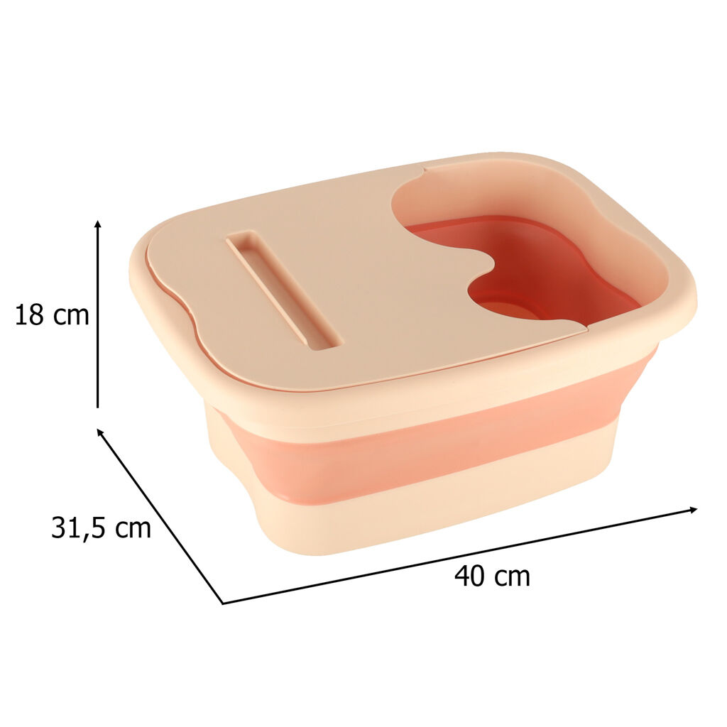Lábmasszázs lábmosó tál szilikon összecsukható vödör fülekkel