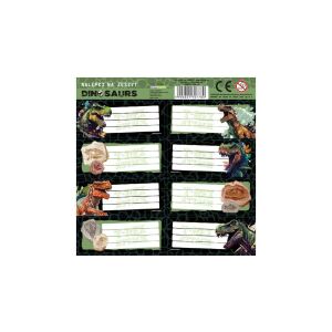 Dinoszauruszos 8 db-os füzetcímke - T-Rex Attack (NNZDN20) 136741875 - Füzetcímke