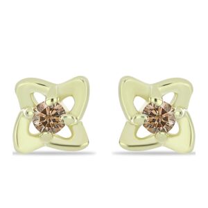 Arannyal Bevont Ezüst Fülbevaló Pezsgő Gyémánttal, Y60135 136744118 - Nőknek