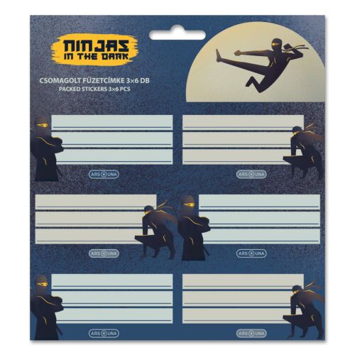 Ninjas füzetcímke 18 db, Ninjas in the Dark 136745606