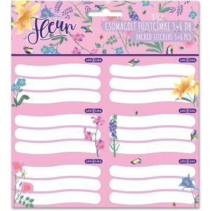 Fleur füzetcímke 18 db, rózsaszín, virágos 136745690 - Füzetcímke