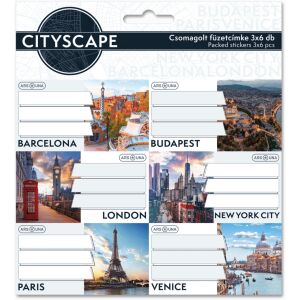 Cityscape füzetcímke 18 db 136745758 - Füzetcímke