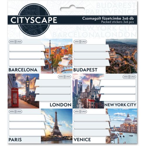 Cityscape füzetcímke 18 db 136745758