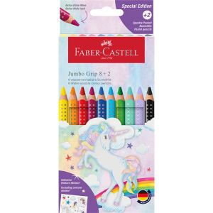 Faber-Castell Grip Jumbo Unikornis 8+2 db háromszögletű színesceruza készlet 136746107 - Írószer