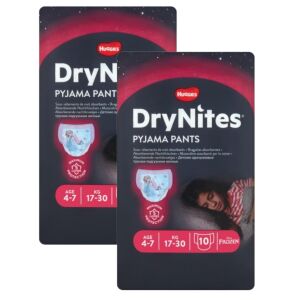 Huggies DryNites Pyjama Pants for Girls 4-7 years, 2 packs - Huggies