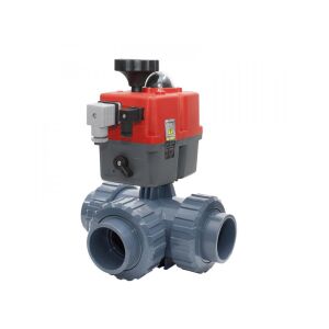 Motoros golyóscsap 3 utas PTFE D063 230V 136750748 - Golyóscsap