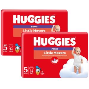 Huggies Little Movers Pants Junior Mărimea 5 (12-17kg) Pachet de 68 bucăți - Schimbarea scutecelor