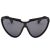 Elölnézet a MAX MARA MM0084 01A fekete shield napszemüvegről