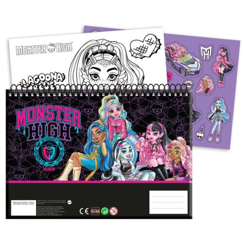 Monster High Crew A/4 spirál vázlatfüzet 40 lapos matricával 136771287