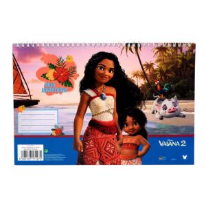Disney Vaiana Big Sis A/4 spirál vázlatfüzet, 30 lapos