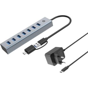 Koncentrator USB CONCEPTRONIC 7-Port 3.0 -> 7x3.0 5Gbps z adapterem 136773435 - Conceptronic