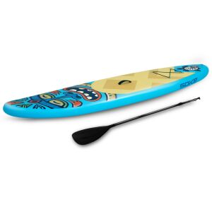 SUP doska Soke Aquasurf 275 s veslom na bielom pozadí - SUP a paddleboard