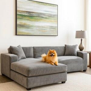 Ruhhy sötétszürke rugalmas kanapéhuzat, 190-230 cm