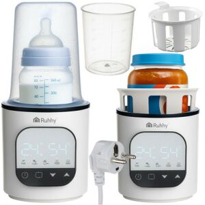 5 az 1-ben cumisüveg melegítő és sterilizáló, BPA-mentes, 200 W, fehér