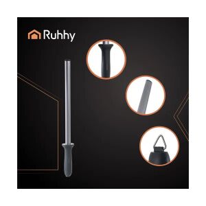 Gyémánt késélező rúd, 30 cm, szürke, rozsdamentes mag