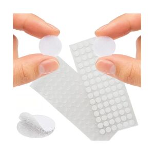 Öntapadó fehér tépőzár korongok 18 mm, 500 db, 180 g teherbírással