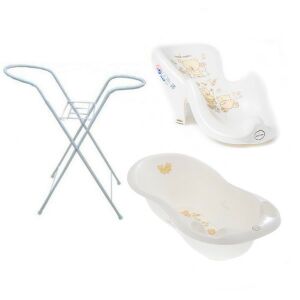 Fürdetés szett 86cm káddal, 3részes, Bézs Maci 136782354 - Babakád, Kádállvány