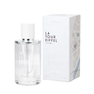 Kerzon Paris szobaillat, La Tour Eiffel, borostyán és fűszer illat, ideális mosáshoz/textilekhez/ruhaárukhoz, biztonságos formula, üvegtartály, Franciaországban készült, 100 ml