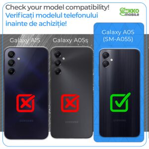 Galaxy A05 tok, ultravékony, szilikon gélből készült, matt felület, ujjlenyomat-taszító, dedikált kivágásokkal a kameráknak, portoknak és gomboknak, 0,3 mm, matt, fekete