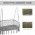 Boho style Pepita gray macrame hammock chair details