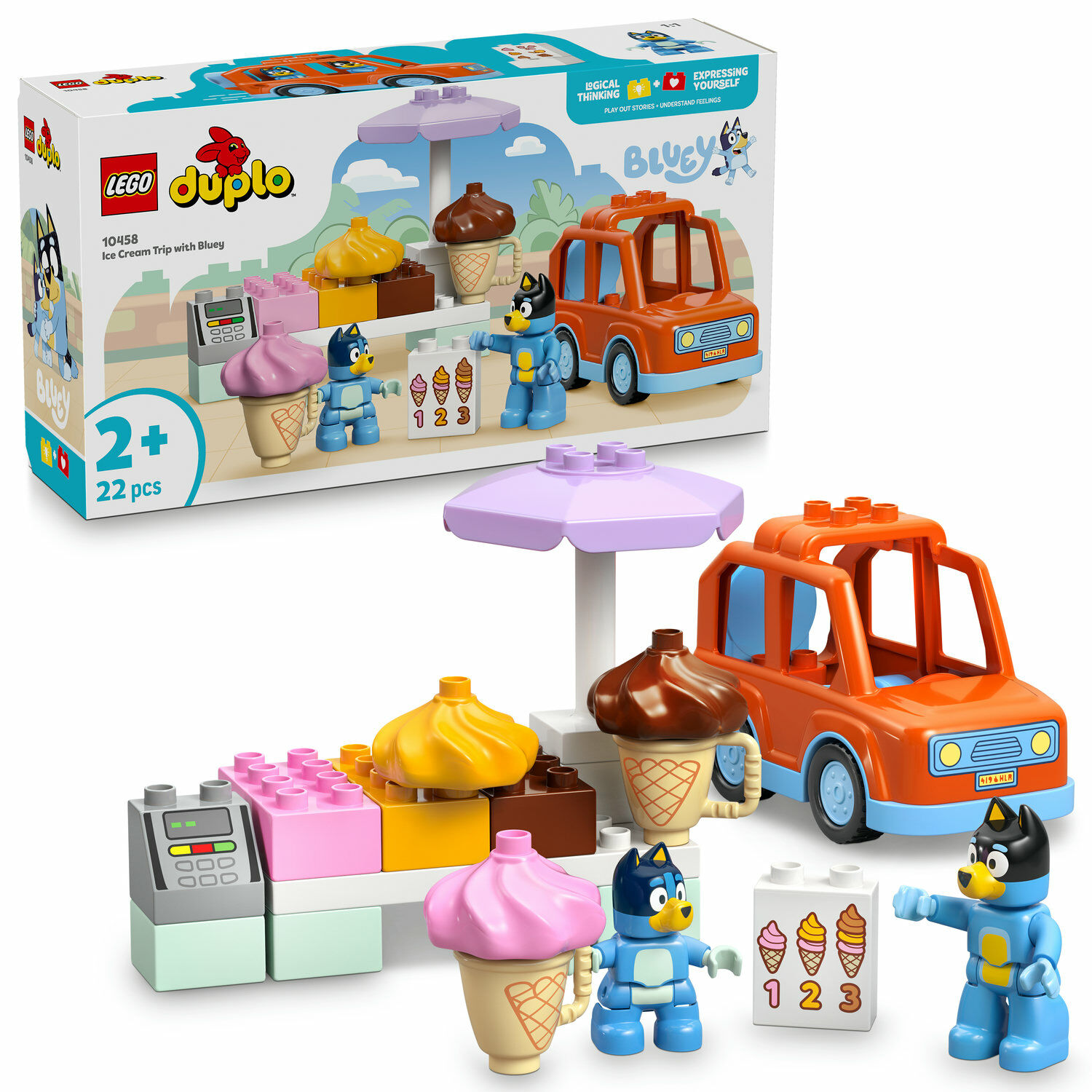 E-shop LEGO® DUPLO® Bluey Bluey a výlet na zmrzlinu 10458