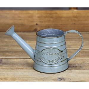 Bádog kanna, szürke, flowers felirat, 22 cm (080877) 136792779 - Öntözőkanna