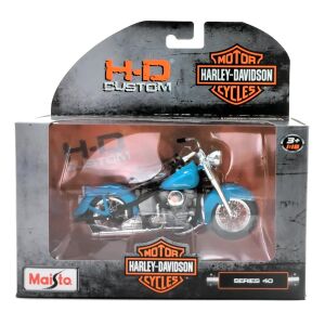 Harley Davidson "Series 40" 1953 FL Hydra Glide kék modell  1:18 136792847 - Maisto Tech