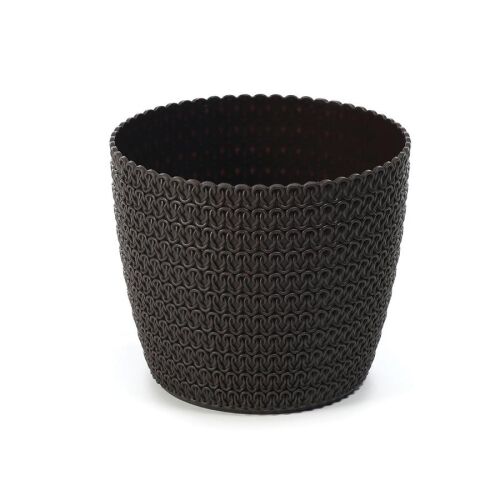 Lamela 733 virágcserép/kaspó MAGNOLIA JERSEY 19 cm vegyes színben kötött hatás mokka/mokka 136795440