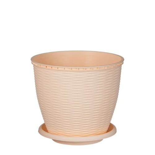 Enger cserép + alátét rattan  22 x 21 cm, 6 L,krém 136795453