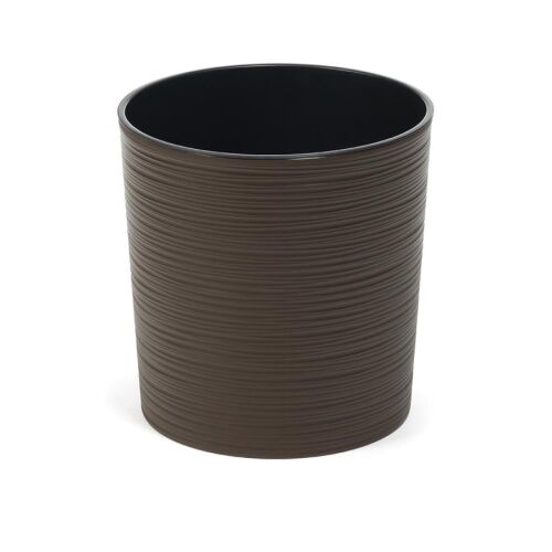 Lamela 722 virágcserép/kaspó kerek MALWA DLUTO 25 cm vegyes színben, belső cseréppel mokka/mokka 136796108