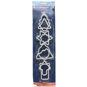 Enger karácsonyi műanyag süti kiszúró 8 részes