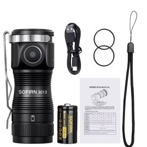 Set svjetiljke Sofirn SC13 EDC s baterijom, USB kabelom i priborom - Svjetiljka i naglavna svjetiljka
