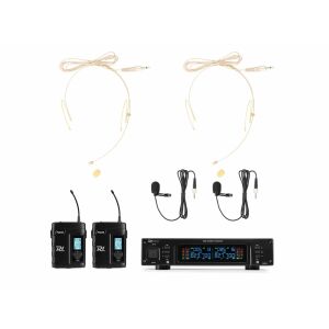 Power Dynamics PD220B UHF rádiós mikrofon (2xFEJ Mikrofon) + koffer 136800800 - Mikrofon