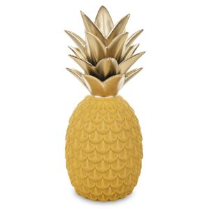 Narancssárga-arany ananász kerámia asztali dekoráció 29,5x13x13cm