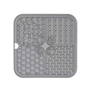 Szilikon nyalogató etetőmat macskáknak és kutyáknak, 20×20 cm, tapadókorongos 136814398 - Evéslassító kisállat tál