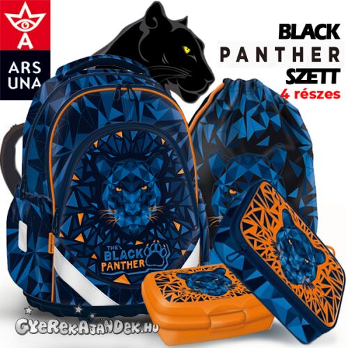 Ars Una anatómiai iskolatáska SZETT 4 részes - Black Panther (AU-F1)