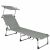 Springos Grey Sun Lounger with Canopy, Foldable and Adjustable
