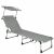 Depreciated! - Springos garden sun lounger with roof, foldable, 120kg - Grey 136817125