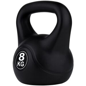 Funfit 8kg Kettlebell - Angled View of Black Fitness Weight - Weight & Dumbbell