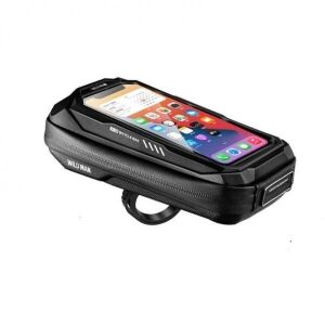 WILDMAN kerékpártáska kormányra zárral 0,5L (4" - 7") X3 fekete 136818247 - Držiaky telefónu na bicykle a motocykle