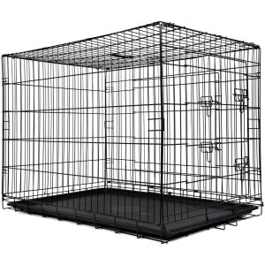 Funfit XXL Sklopivi kavez za pse - 107x77,5x70cm Crni - Metalni kavez za kućne ljubimce - Funfit