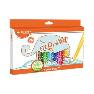 Y-Plus + Elefánt 24 darabos filctoll készlet, mosható tinta, normál végű - Toll & Ceruza