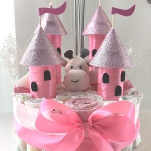 Vár, erőd Pelenkatorta, 3-6kg pelenkatorony, babaváró csomag, kelengye