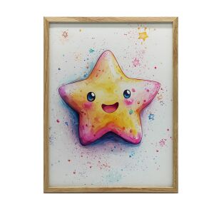ALUMÍNIUM KERETES FALI PLAKÁT JOYFUL STAR 30x40 CM 136834490 - Lakberendezés