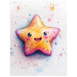 FALI PLAKÁT ARANY KERETBEN JOYFUL STAR 40X50 CM 136834684 - Falikép