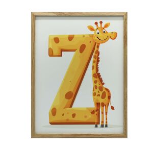 FALI PLAKÁT GYERMEK ZSIRÁFNAK FEKETE KERETES BETŰVEL 30x40 136834711 - Lakberendezés